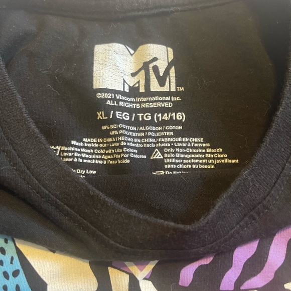 MTV Graphic Black T-Shirt - Picture 2 of 3